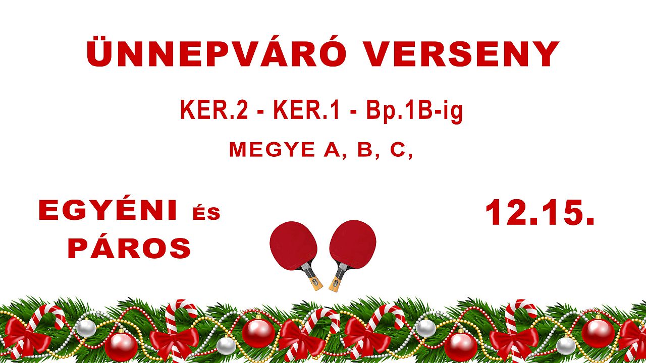 Ünnepváró Verseny Ker. 1 - Bp. 1/B-ig