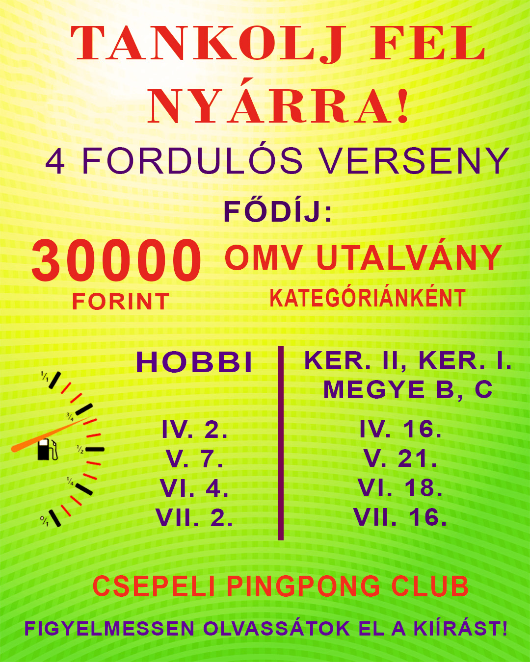 Tankolj fel nyárra! 