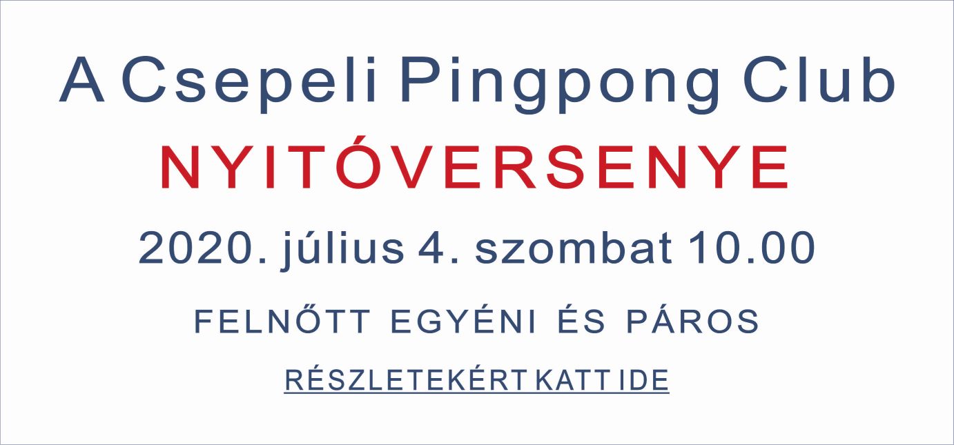 Csepeli Pingpong Club Nyitóversenye